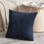 Navy Blue Decorative Throw Pillow Covers - 2 Packs