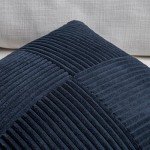 Navy Blue Decorative Throw Pillow Covers - 2 Packs