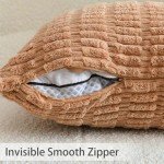Set of 2 Decorative Corduroy Throw Pillow Covers
