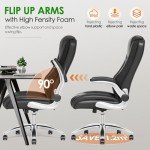 Ergonomic High-Back Executive Leather Office Chair