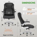 Ergonomic High-Back Executive Leather Office Chair