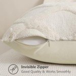 Beige Faux Fur Throw Pillow Covers - Set of 2
