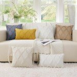 Beige Faux Fur Throw Pillow Covers - Set of 2