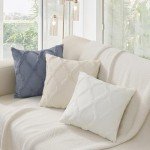 Beige Faux Fur Throw Pillow Covers - Set of 2