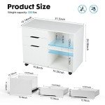 3-Drawer Mobile File Cabinet for Home Office