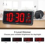YORTOT 16” LED Wall Clock with Remote Control