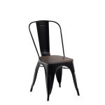Set of 4 Stackable Metal Dining Chairs