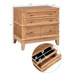 Merax Mid-Century Modern 3-Drawer Nightstand