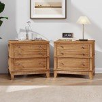Merax Mid-Century Modern 3-Drawer Nightstand