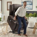 Power Lift Recliner Sofa with Massage and Heat