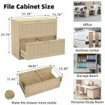 2-Drawer Locking File Cabinet with Printer Stand