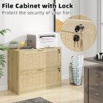 2-Drawer Locking File Cabinet with Printer Stand
