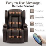 Power Lift Recliner Sofa with Massage and Heat