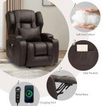 Power Lift Recliner Sofa with Massage and Heat