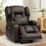 Power Lift Recliner Sofa with Massage and Heat