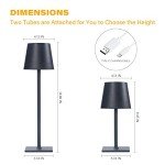 Chloranthus Rechargeable Cordless Table Lamps - 2 Pack