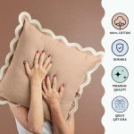 Folkulture Scallop Throw Pillow Covers - Set of 2