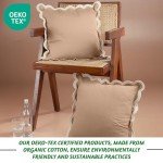 Folkulture Scallop Throw Pillow Covers - Set of 2