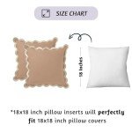 Folkulture Scallop Throw Pillow Covers - Set of 2