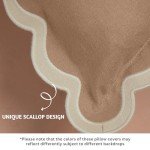 Folkulture Scallop Throw Pillow Covers - Set of 2