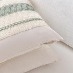 Set of 2 Sage Green Boho Throw Pillow Covers