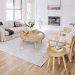Rustic Farmhouse Round Coffee Table Set - 2 Pack