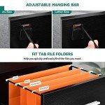 Black 4 Drawer Storage Cabinet with Lock