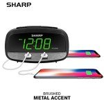 Bedside Alarm Clock with Dual USB Ports