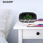 Bedside Alarm Clock with Dual USB Ports