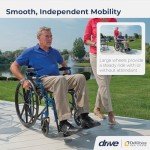 Blue Streak Folding Wheelchair with Desk Arms