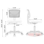Elegant Low-Back Pink Ergonomic Desk Chair
