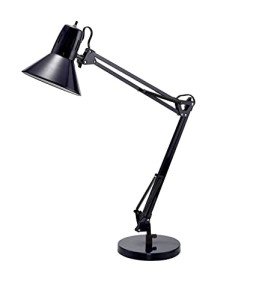 Bostitch Metal Swing Arm Desk Lamp, Black