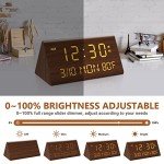 Kogonee Wooden Digital Alarm Clock with Dimmer
