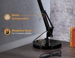 Bostitch Metal Swing Arm Desk Lamp, Black