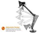 Bostitch Metal Swing Arm Desk Lamp, Black