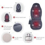 Snailax Heated Vibration Back Massager Seat Cushion