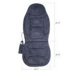 Snailax Heated Vibration Back Massager Seat Cushion