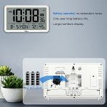 Large Digital Wall Clock with Temperature and Humidity