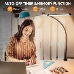 Bright Adjustable LED Desk Lamp with Clamp