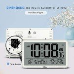 Large Digital Wall Clock with Temperature and Humidity