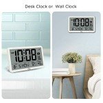 Large Digital Wall Clock with Temperature and Humidity
