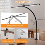 Bright Adjustable LED Desk Lamp with Clamp