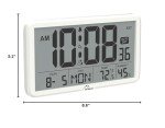 Large Digital Wall Clock with Temperature and Humidity