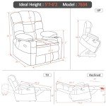 Large Dual Motor Power Lift Recliner Chair