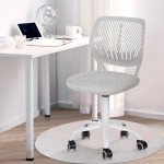 Armless Adjustable Swivel Desk Chair for Kids