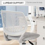 Armless Adjustable Swivel Desk Chair for Kids