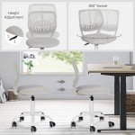 Armless Adjustable Swivel Desk Chair for Kids