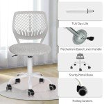 Armless Adjustable Swivel Desk Chair for Kids