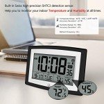 Atomic Clock with Temp & Humidity Monitor – 12.5 Inch
