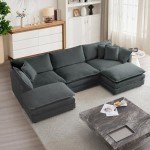 Mikibama 3-Seater Modular U-Shaped Sofa Set